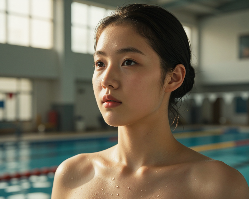 Cinematic Swimmer Portrait