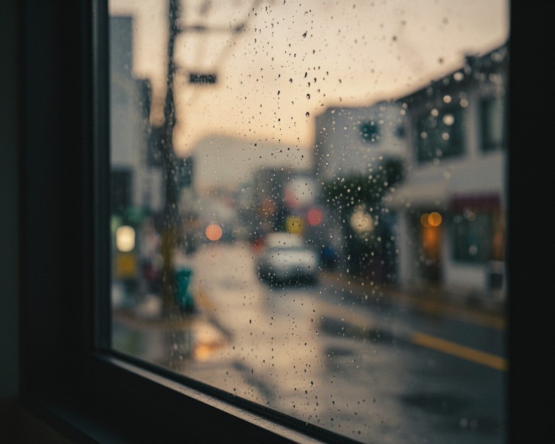 Rainy Window in Seoul