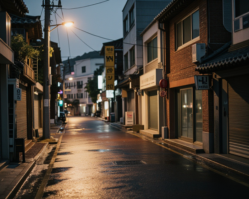 Reflective Korean Cityscape