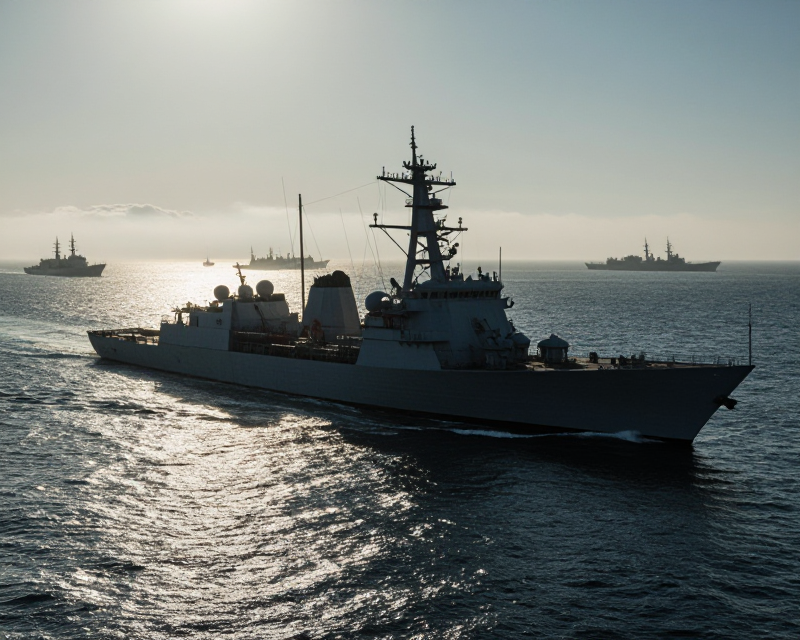 Naval Fleet at Sea