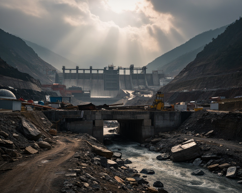 Nepal Hydropower Construction Site
