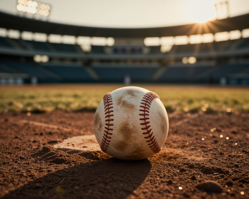 Baseball Mound at Dusk