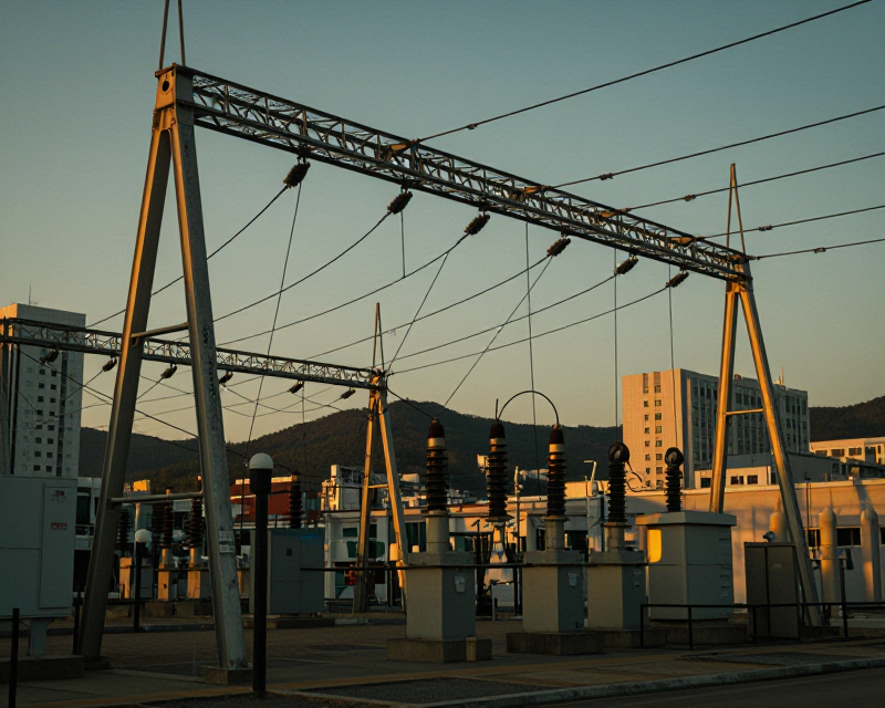 Electricity Infrastructure at Dusk